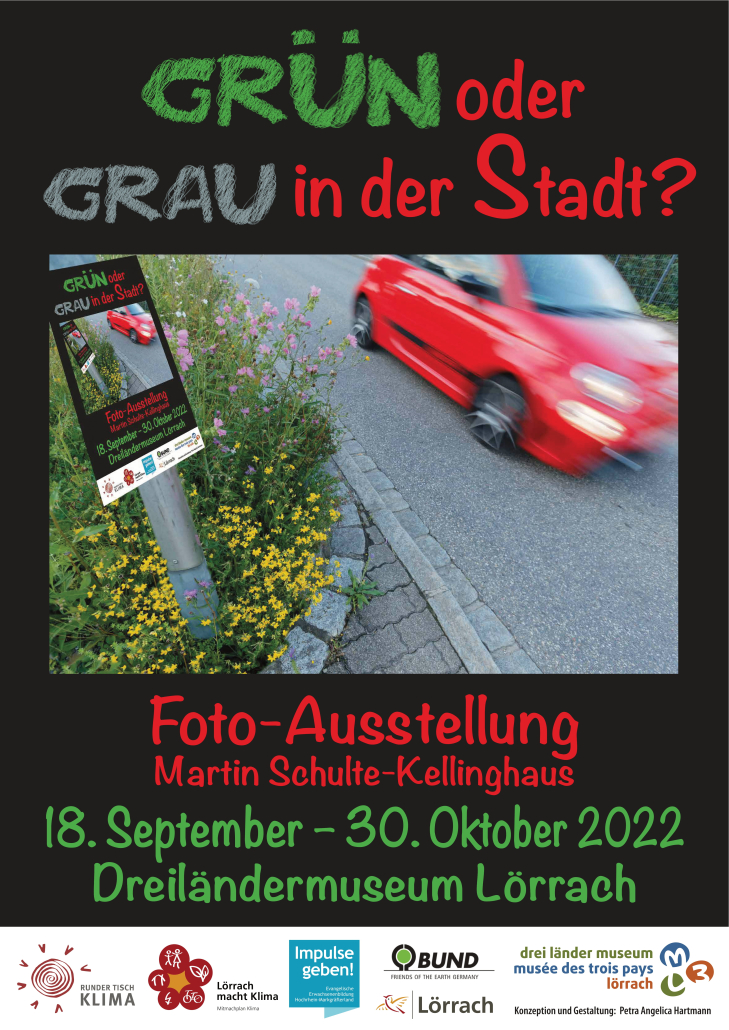 Plakat Grün oder Grau in der Stadt Foto-Ausstellung